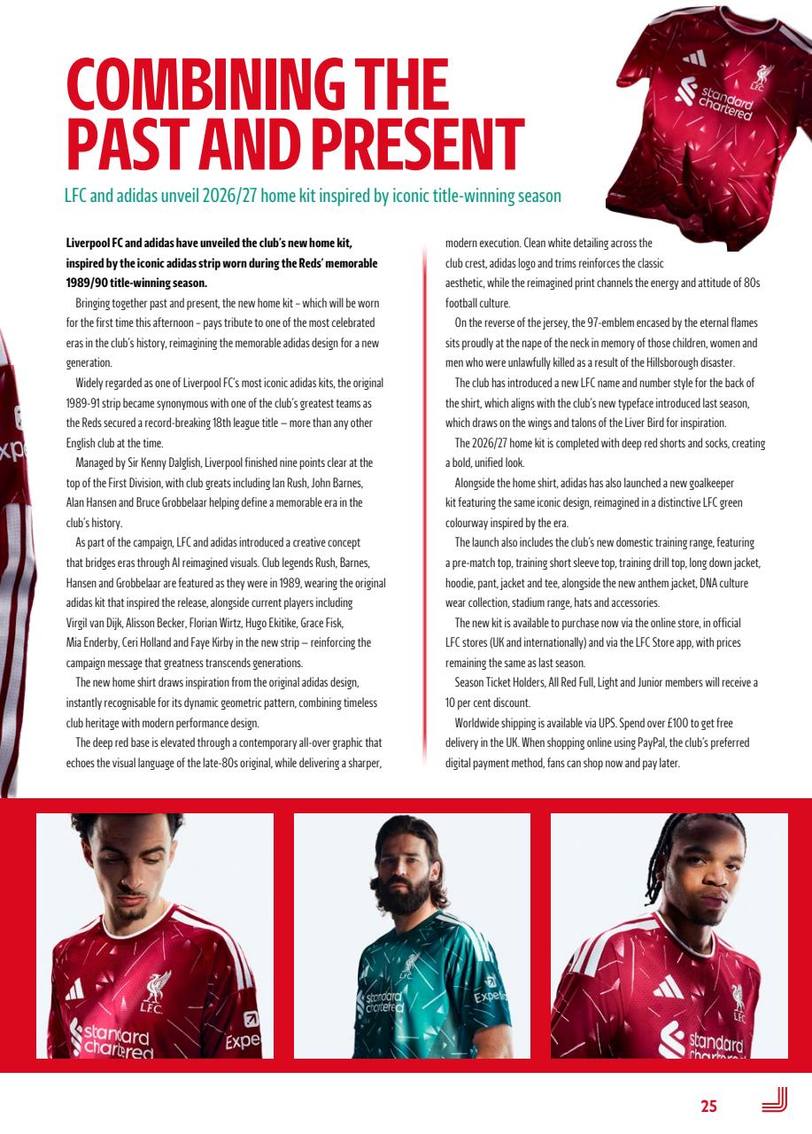 Liverpool FC Programmes Preview Pages