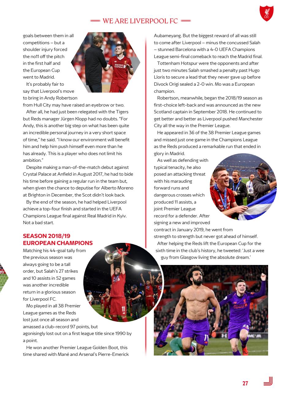 Liverpool FC Programmes Preview Pages