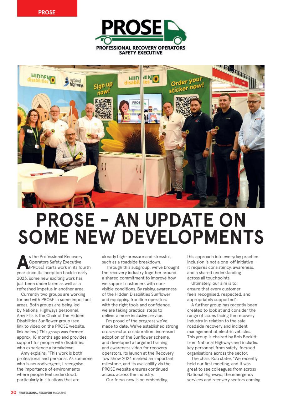 Professional Recovery Magazine Preview Pages
