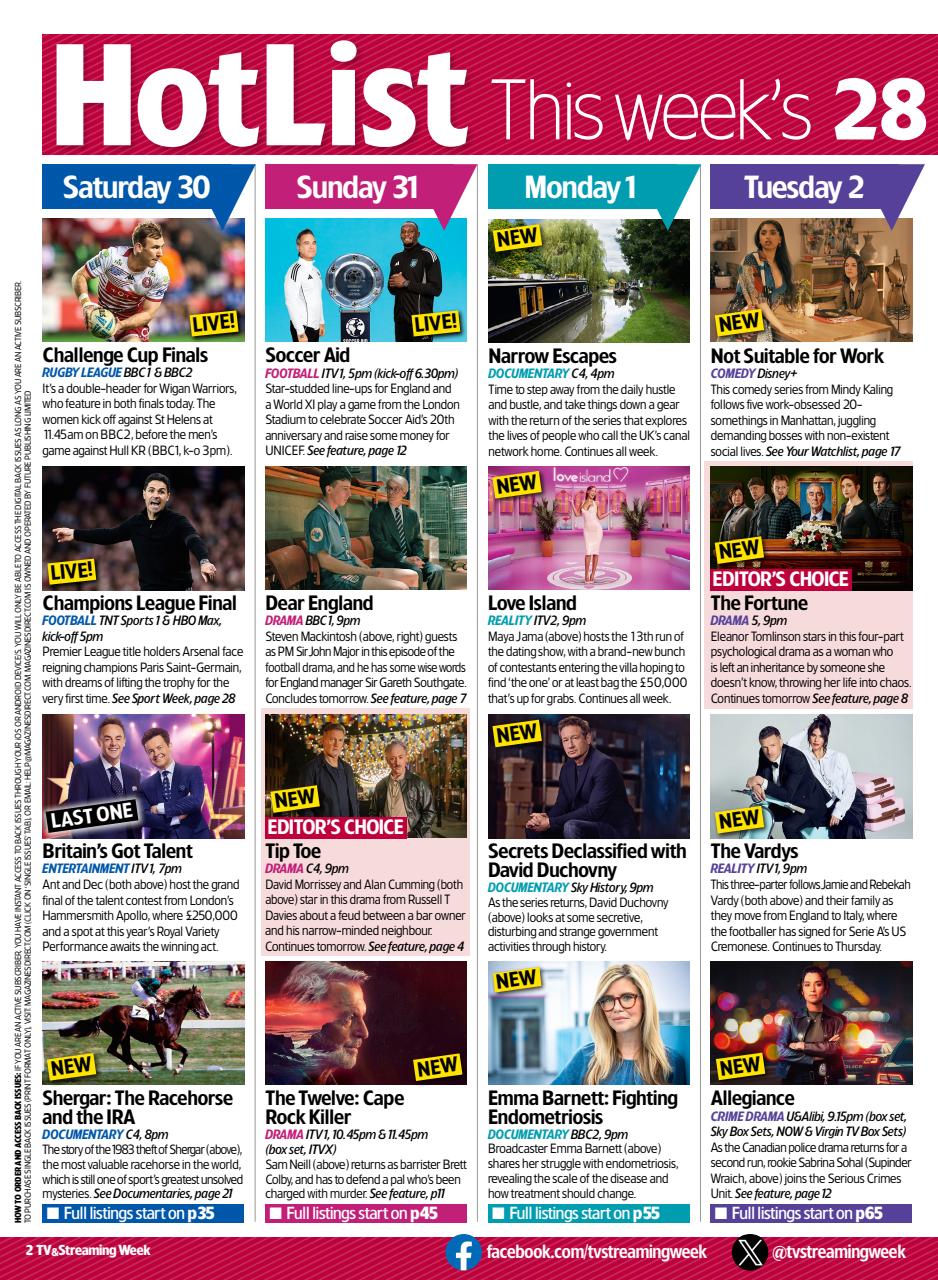 TV & Satellite Week Preview Pages