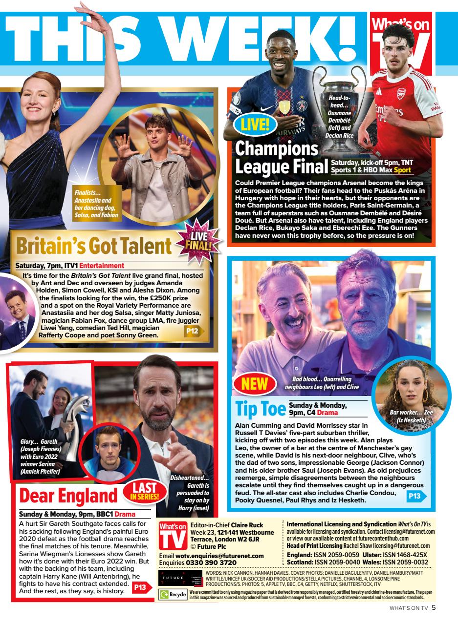What's on TV Preview Pages
