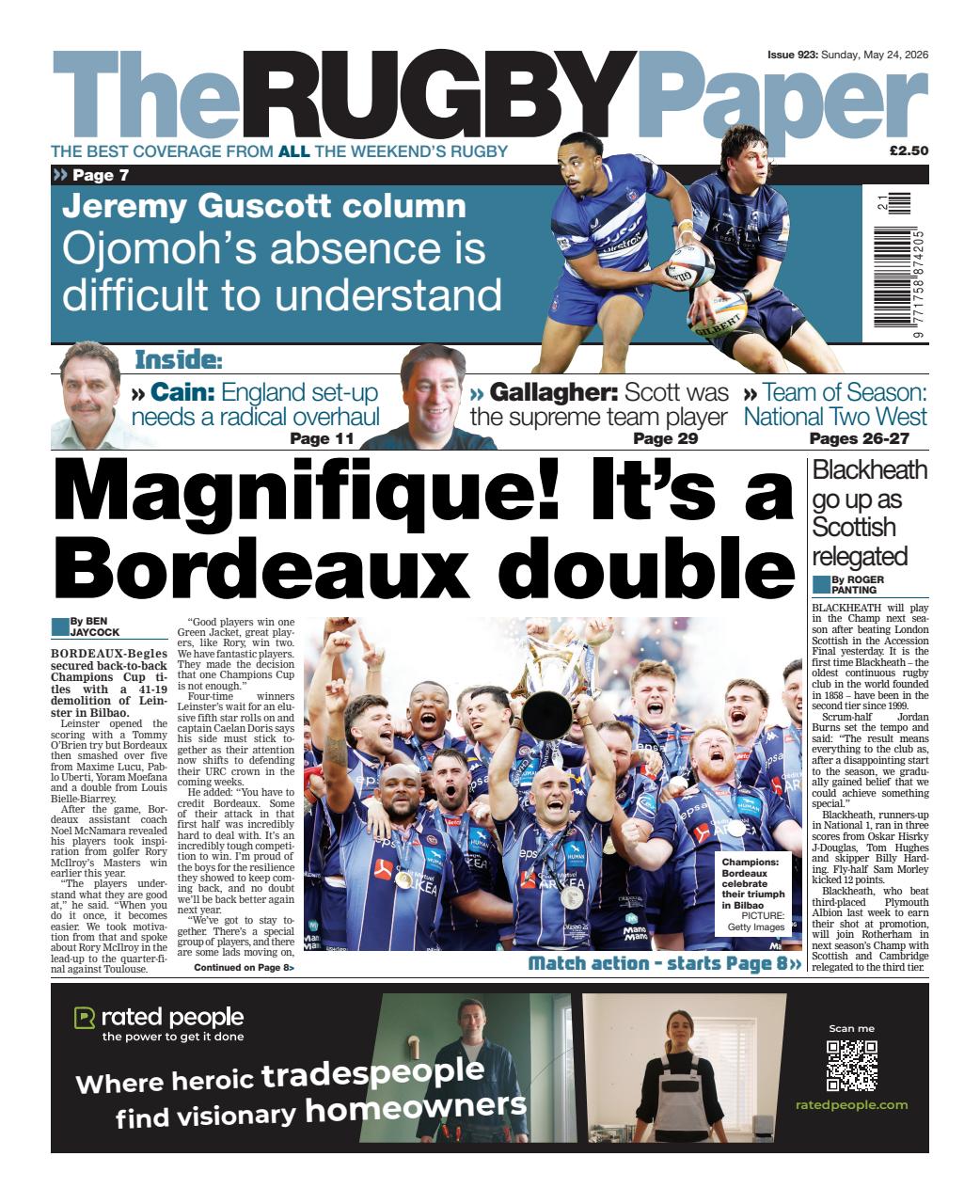 The Rugby Paper Preview Pages