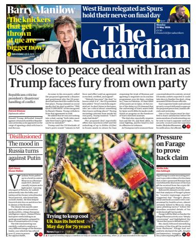 The Guardian Newspaper issue Monday, 25 May 2026