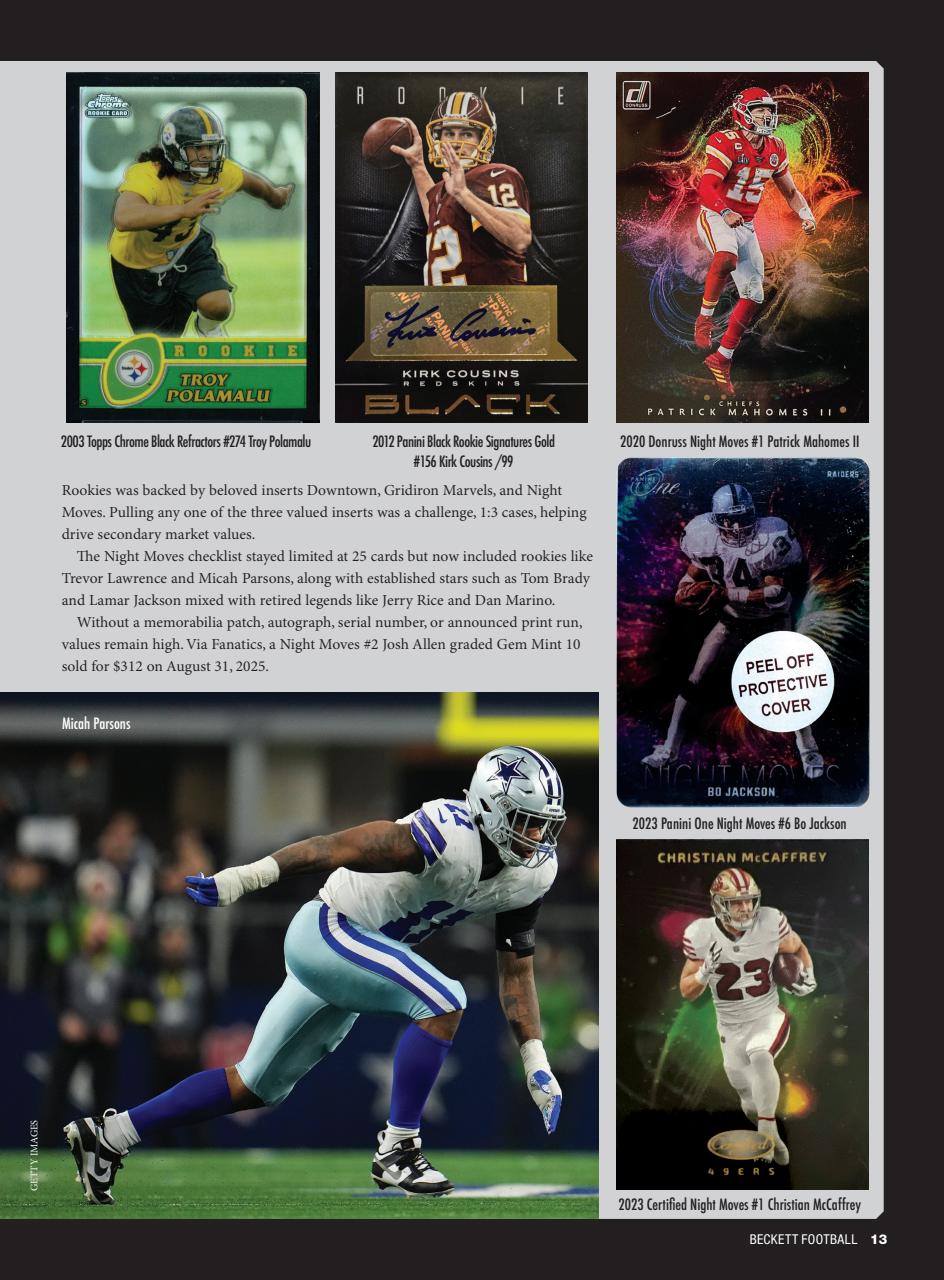 Beckett Football Magazine Preview Pages
