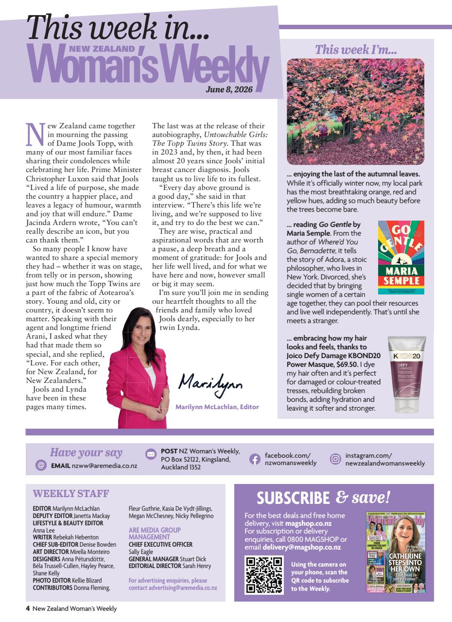 NZ Woman's Weekly Preview Pages