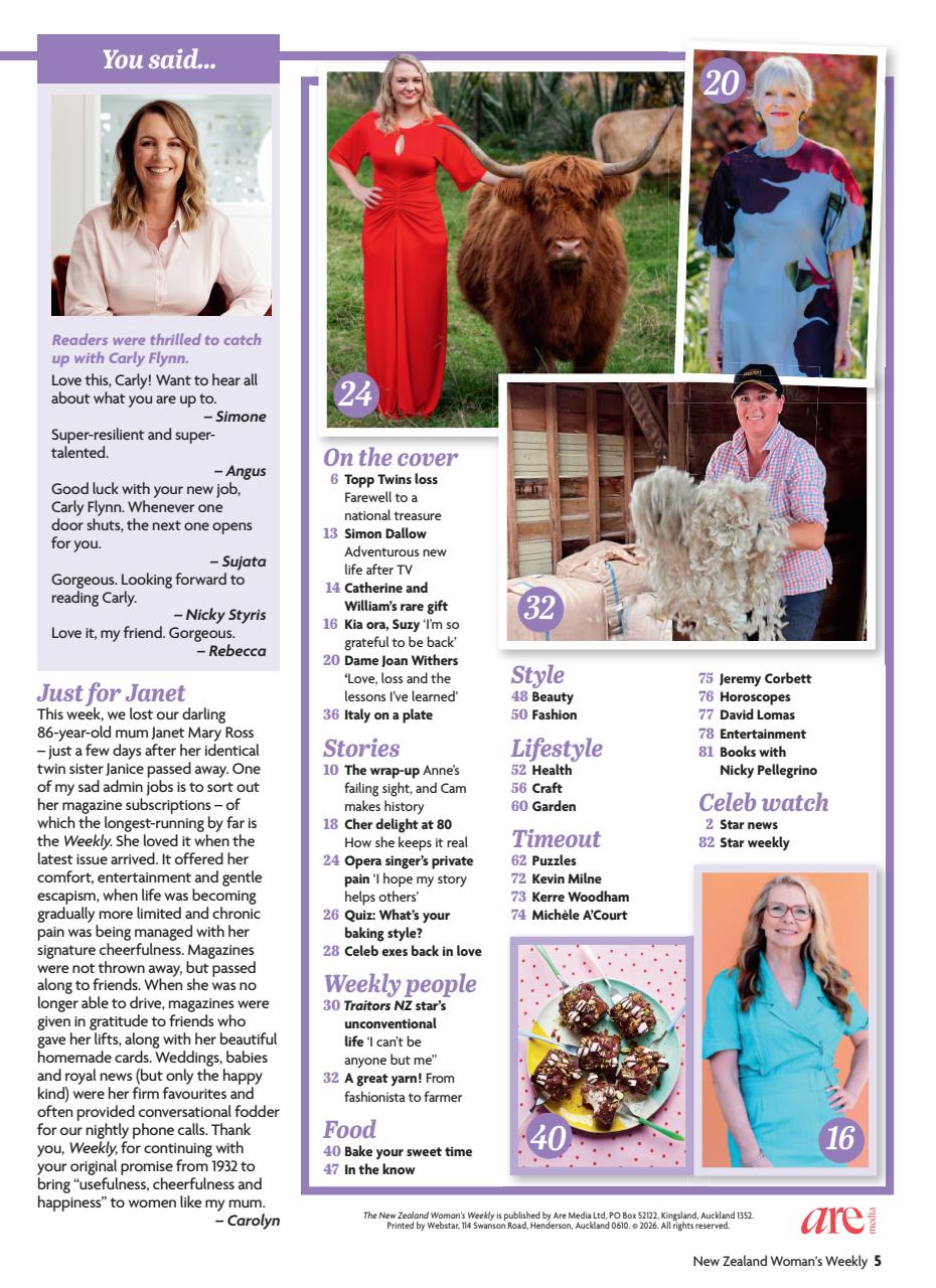 NZ Woman's Weekly Preview Pages