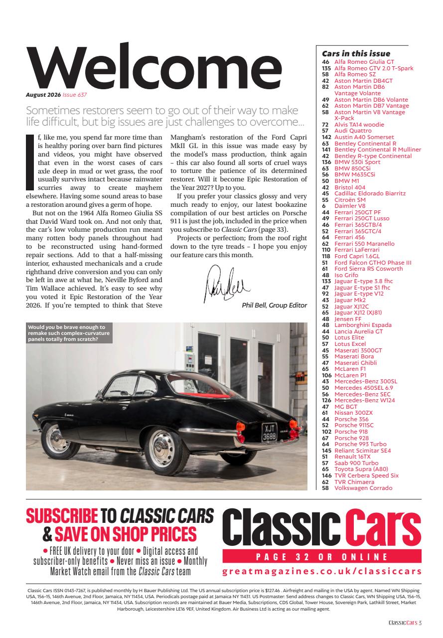 Classic Cars Preview Pages