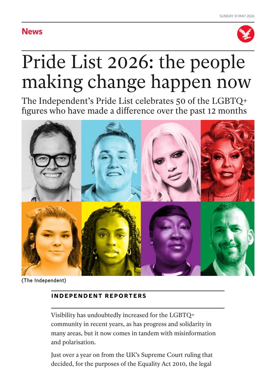 The Independent Daily Edition Newspaper Preview Pages