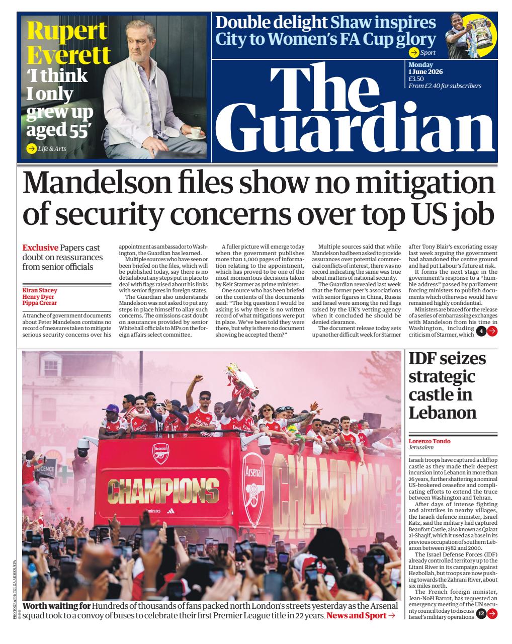 The Guardian Newspaper Preview Pages