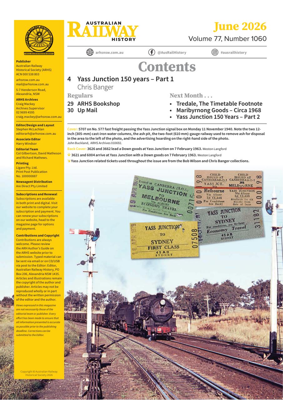 Australian Railway History Preview Pages