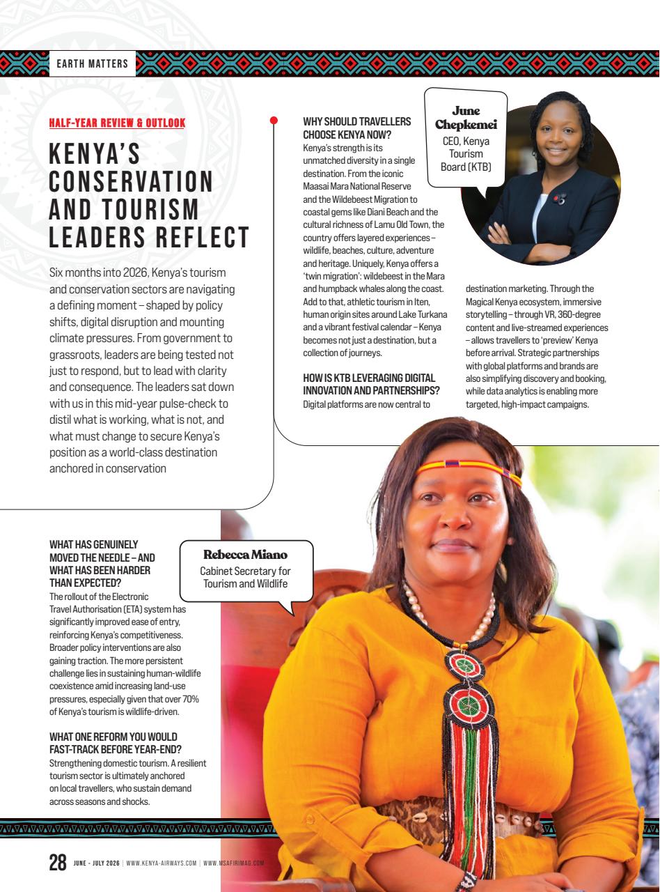 MSAFIRI – Kenya Airways Inflight Preview Pages