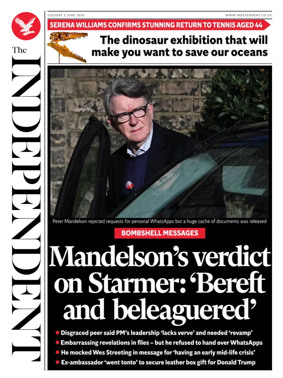 The Independent Daily Edition Newspaper Preview Pages