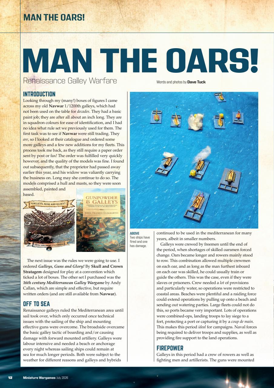 Miniature Wargames Preview Pages