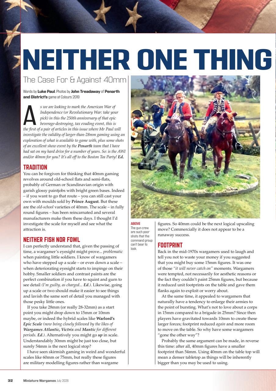 Miniature Wargames Preview Pages