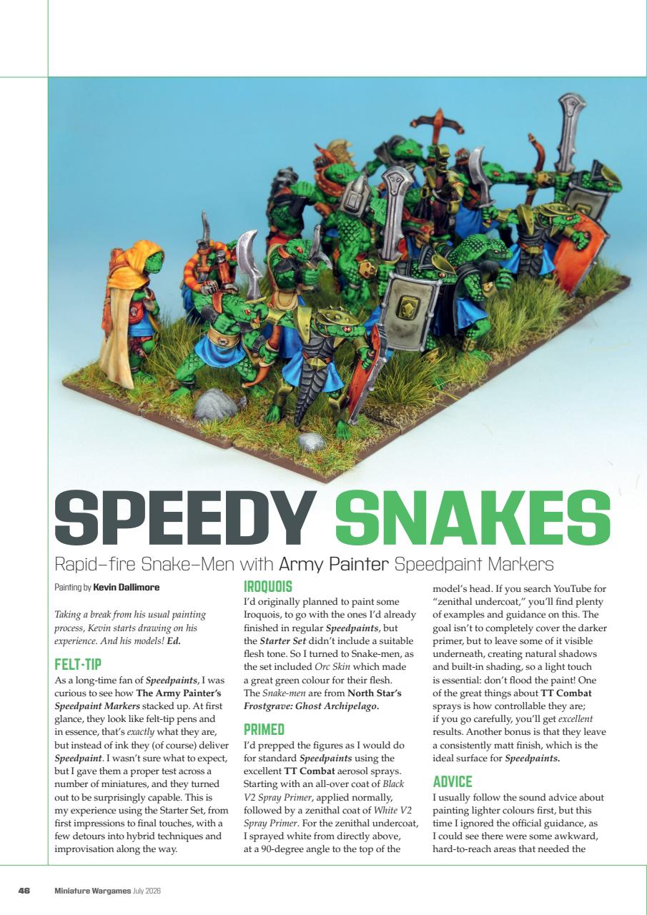 Miniature Wargames Preview Pages