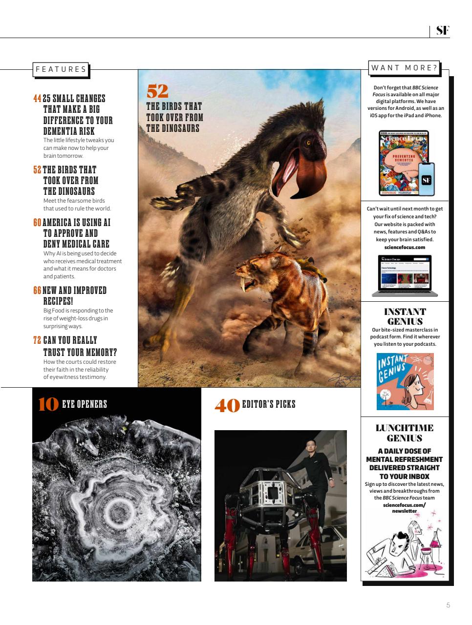 BBC Science Focus Magazine Preview Pages