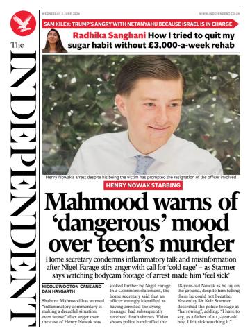 The Independent Daily Edition Newspaper issue Wednesday, 03 June 2026