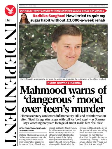 The Independent Daily Edition Newspaper issue 