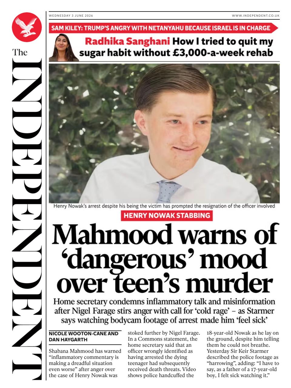 The Independent Daily Edition Newspaper Preview Pages