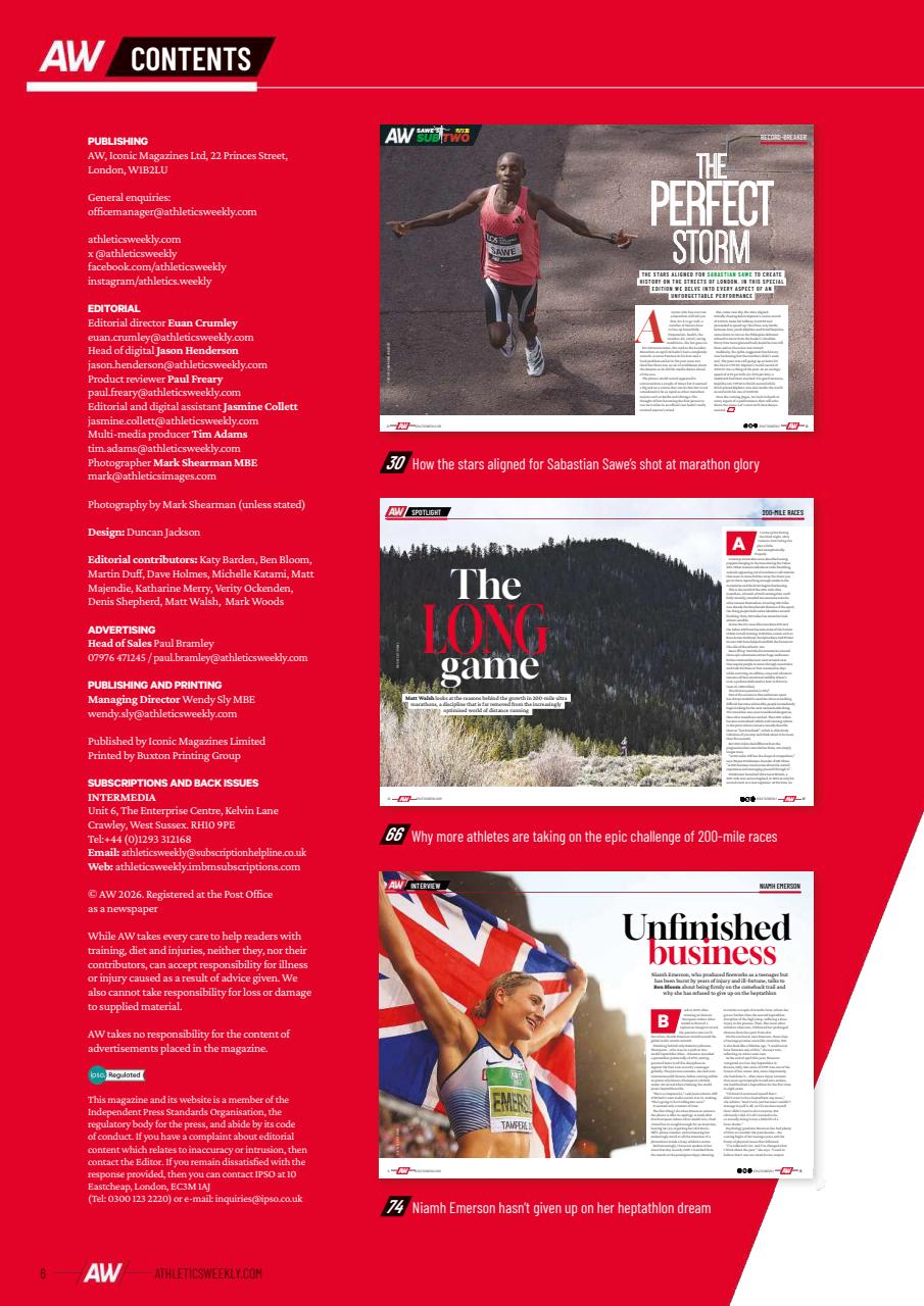 AW – Athletics Weekly Magazine Preview Pages
