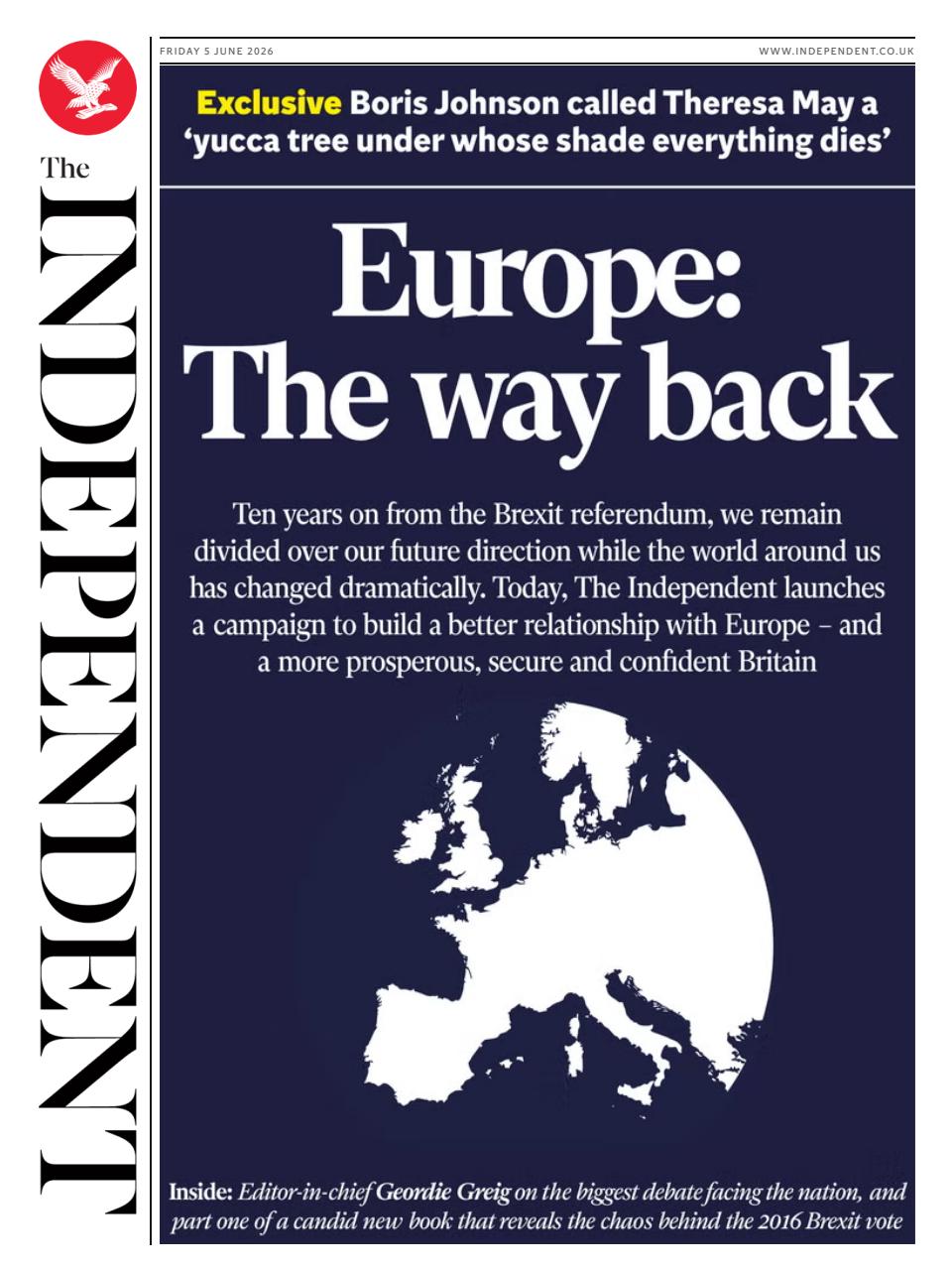 The Independent Daily Edition Newspaper Preview Pages