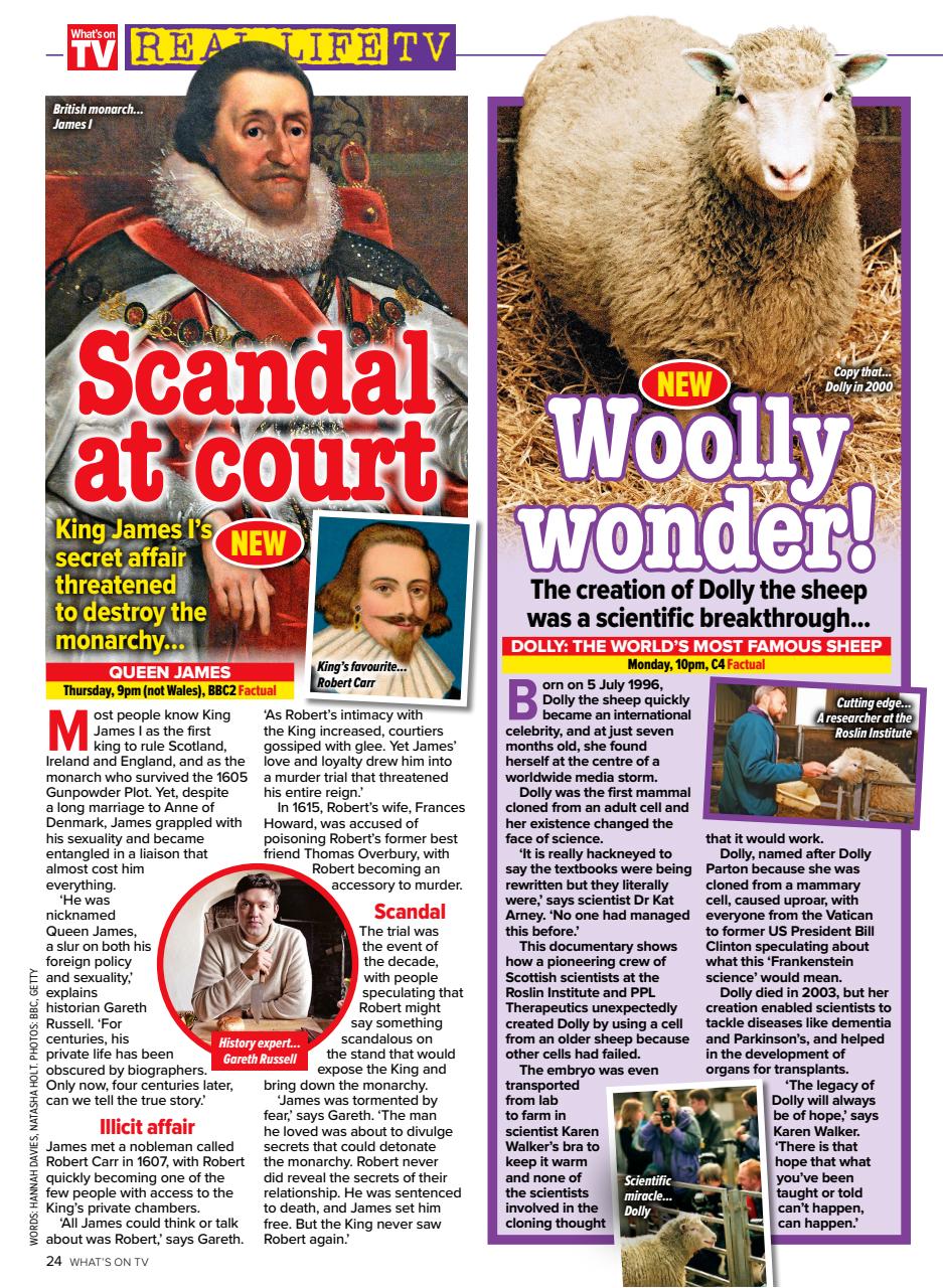 What's on TV Preview Pages