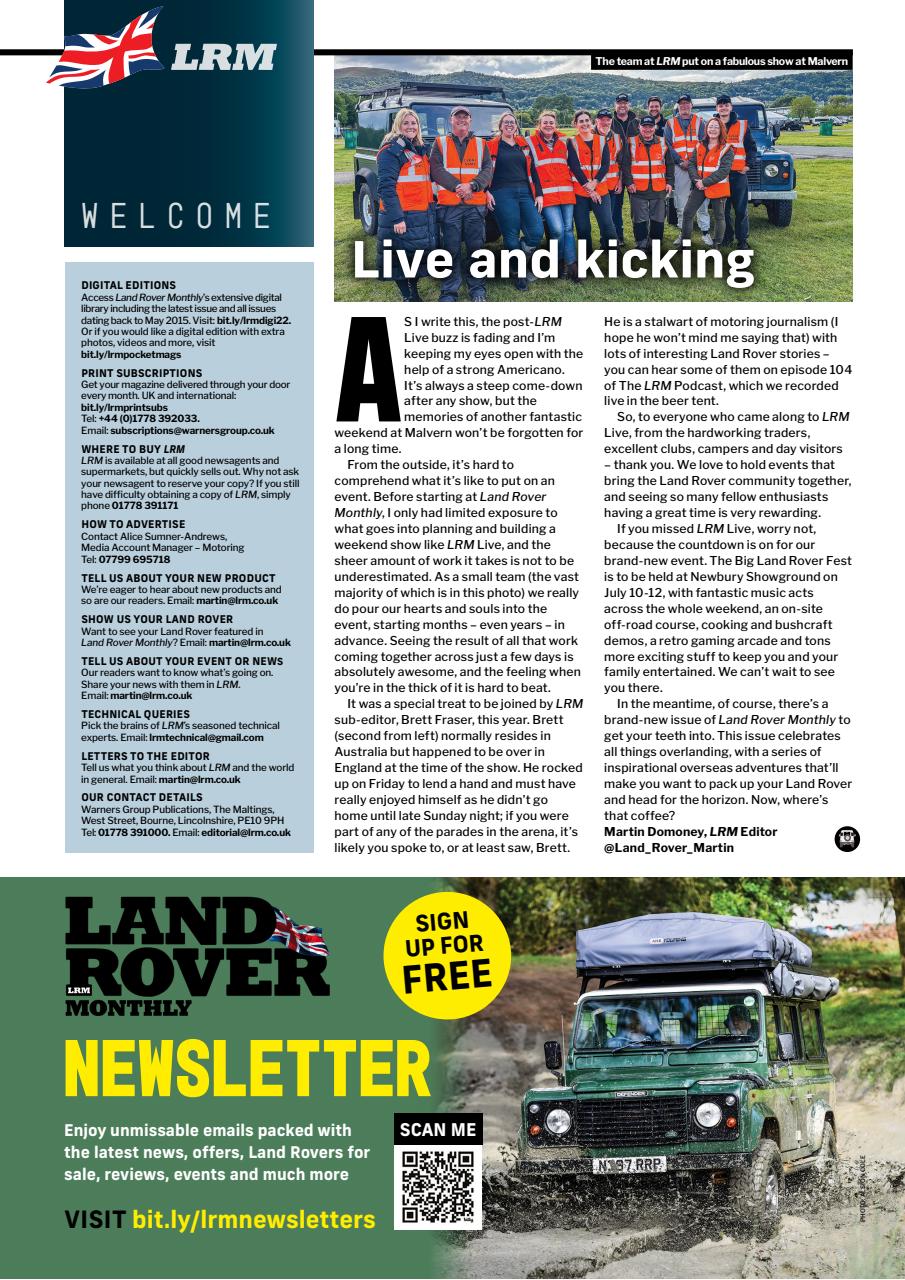 Land Rover Monthly Preview Pages