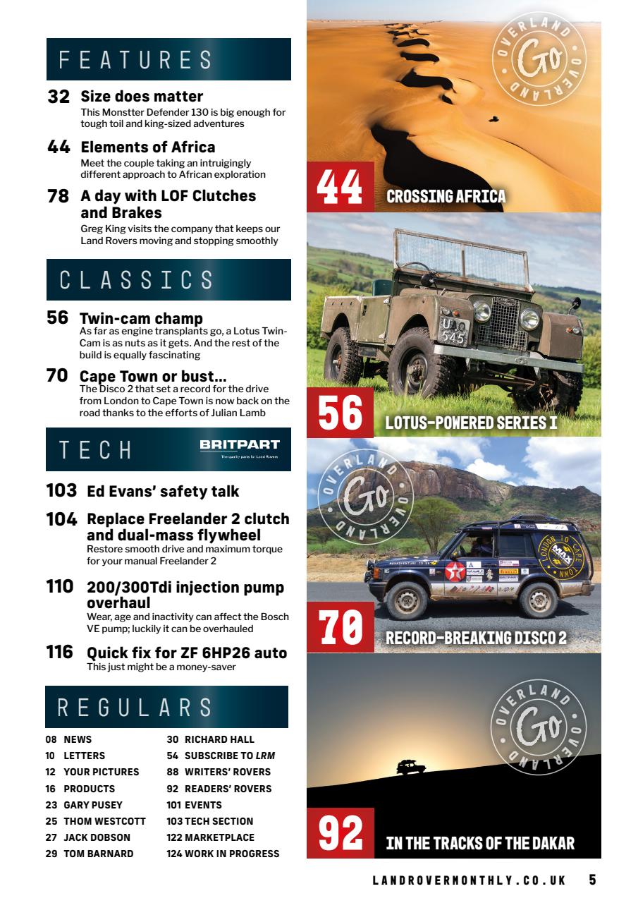 Land Rover Monthly Preview Pages