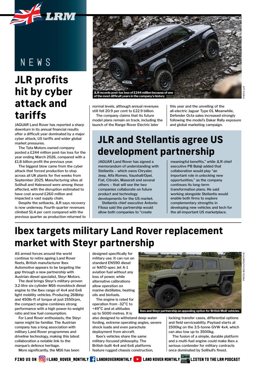 Land Rover Monthly Preview Pages