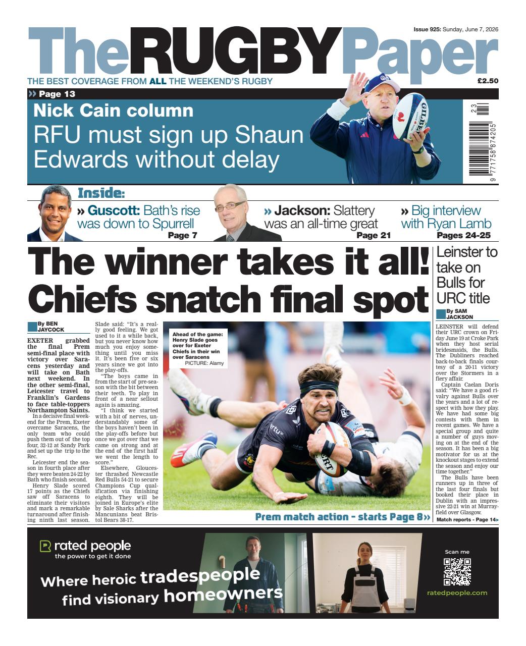 The Rugby Paper Preview Pages