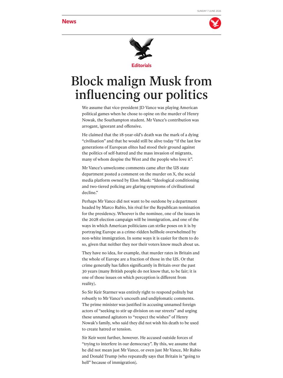 The Independent Daily Edition Newspaper Preview Pages