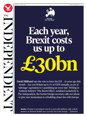 The Independent Daily Edition Newspaper issue Monday, 08 June 2026
