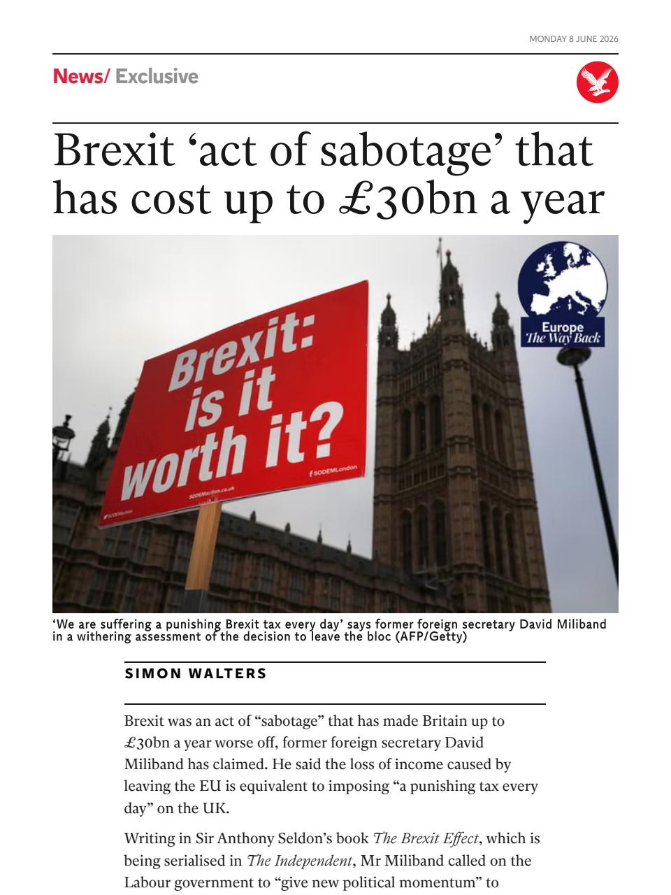 The Independent Daily Edition Newspaper Preview Pages