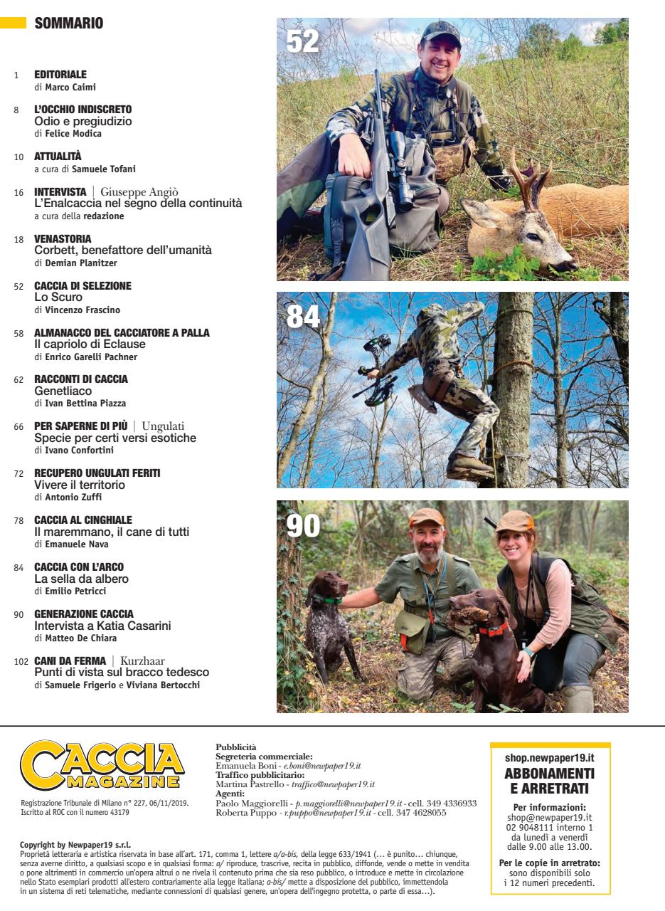 Caccia Magazine Preview Pages