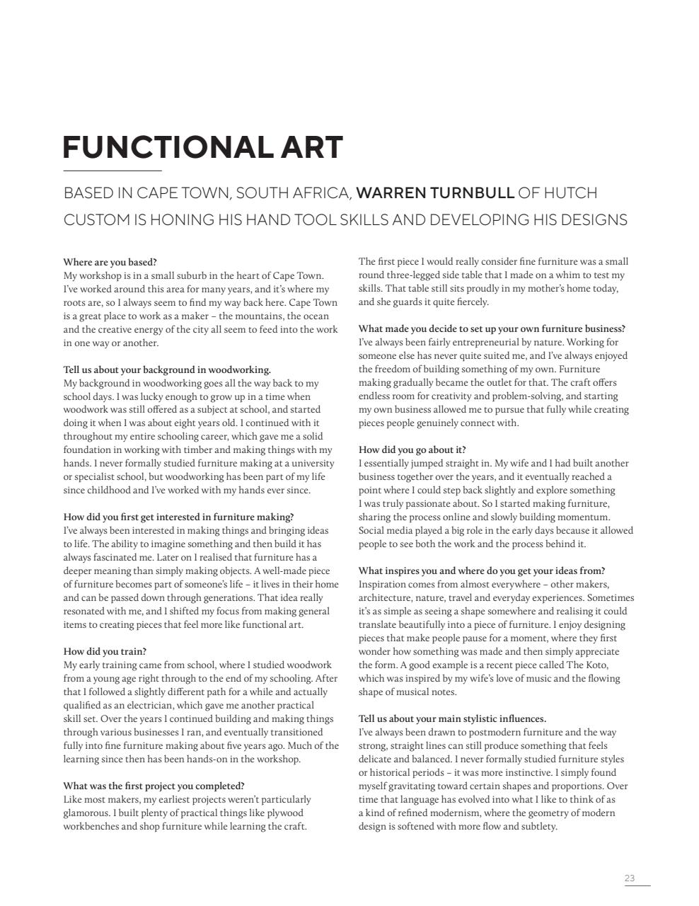 Furniture & Cabinetmaking Preview Pages