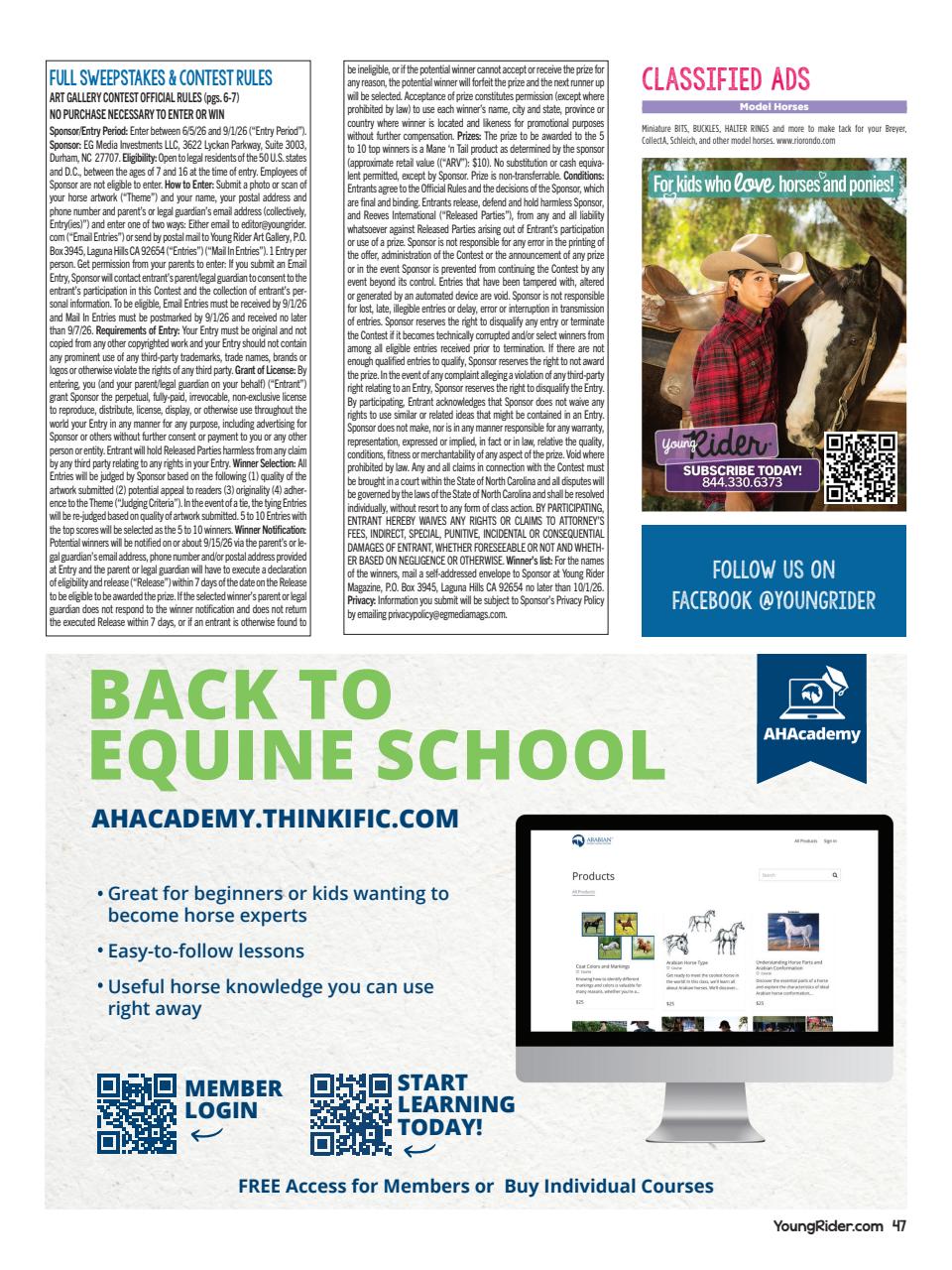 Young Rider Magazine Preview Pages