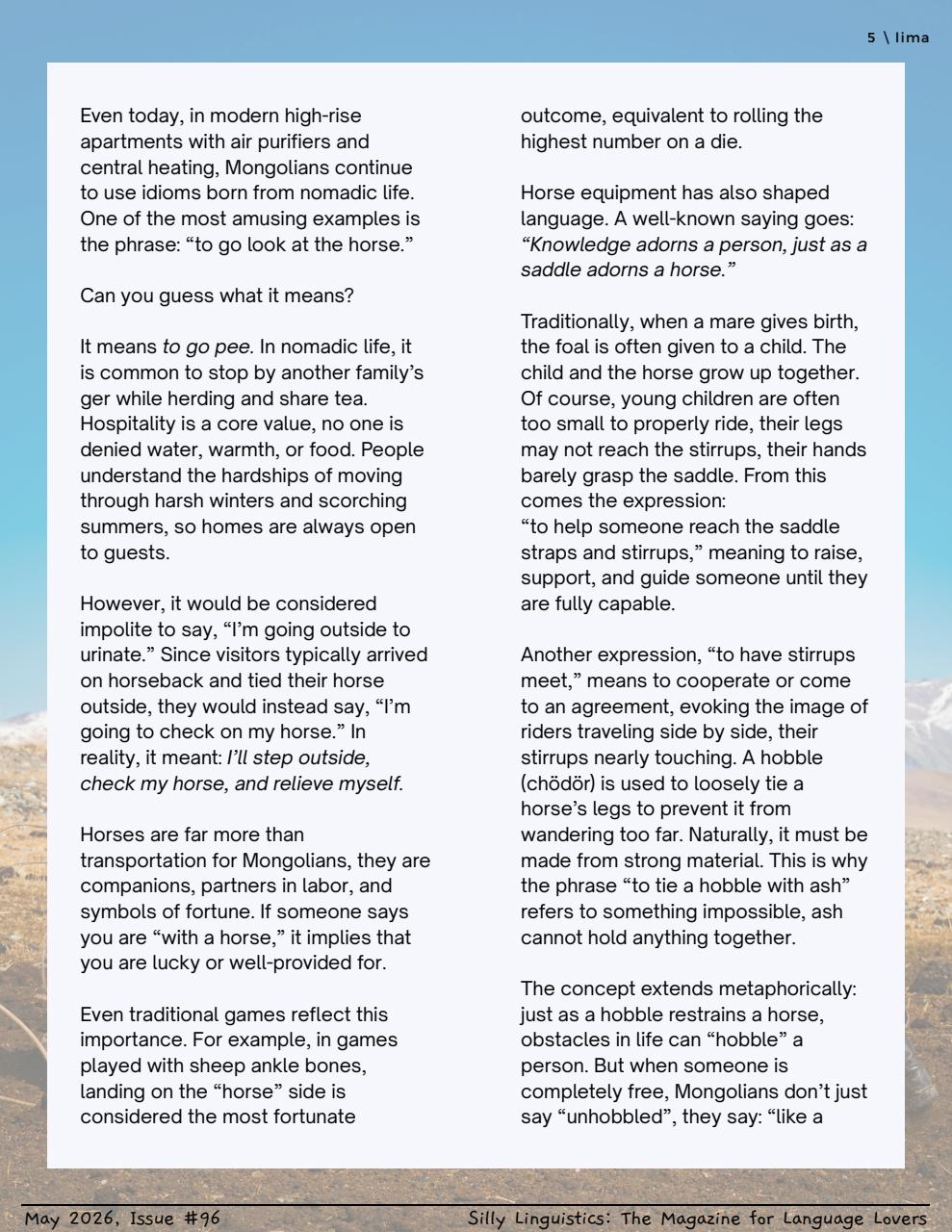Silly Linguistics Preview Pages