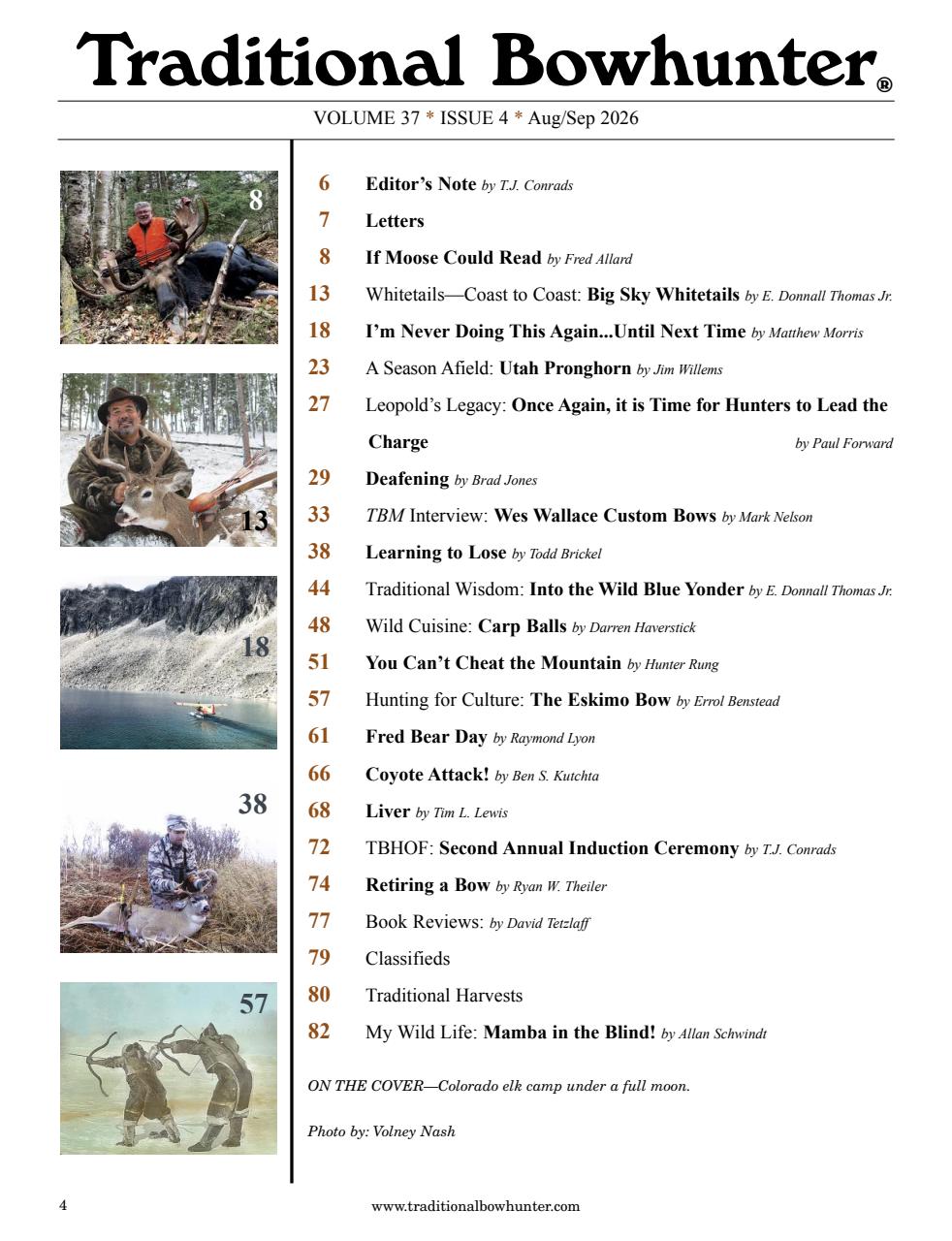 Traditional Bowhunter Magazine Preview Pages