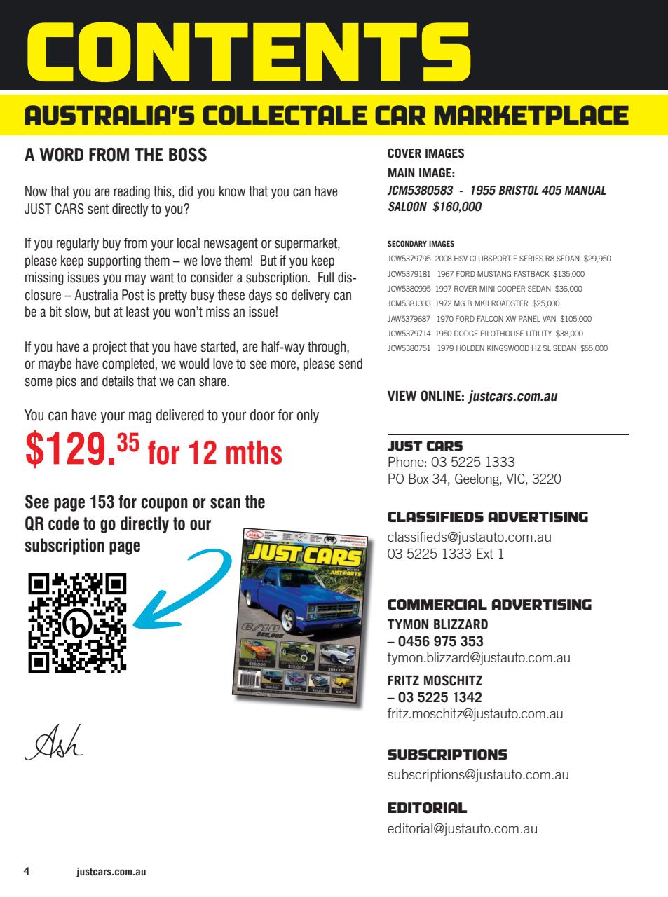 JUST CARS Preview Pages