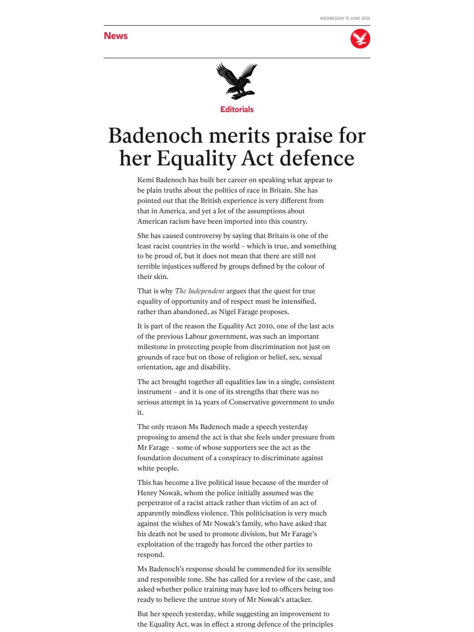 The Independent Daily Edition Newspaper Preview Pages