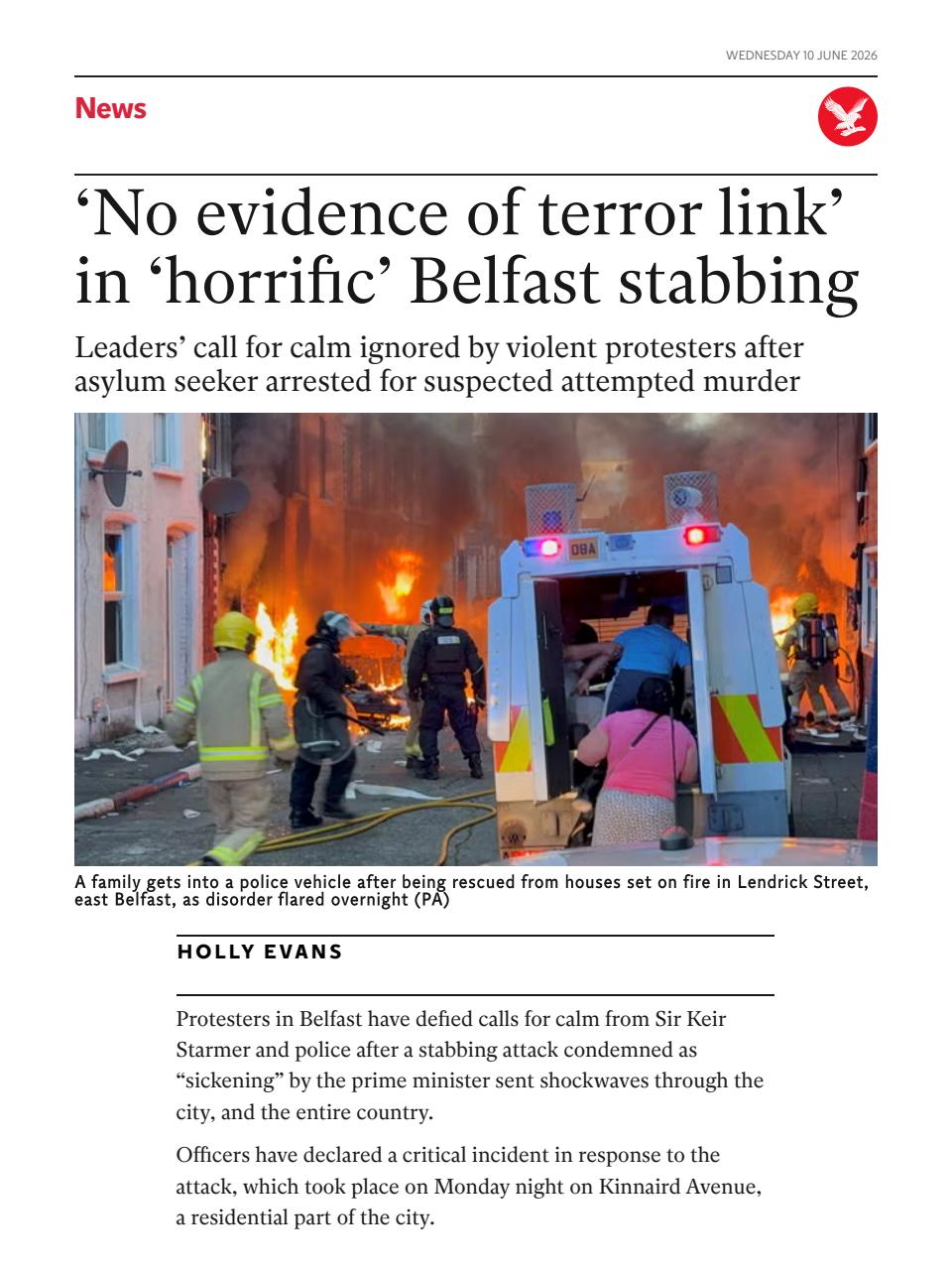 The Independent Daily Edition Newspaper Preview Pages