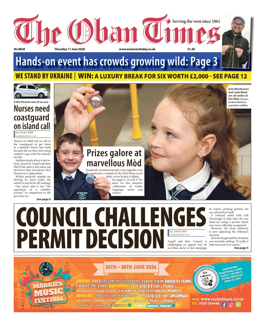 The Oban Times & Lochaber Times Preview Pages