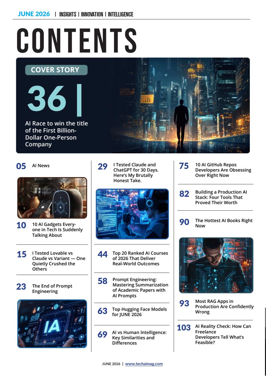 Tech AI Magazine Preview Pages