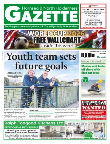 Hornsea Gazette June 11, 2026 issue Hornsea Gazette June 11, 2026