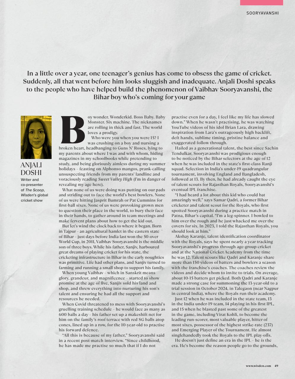 Wisden Cricket Monthly Preview Pages
