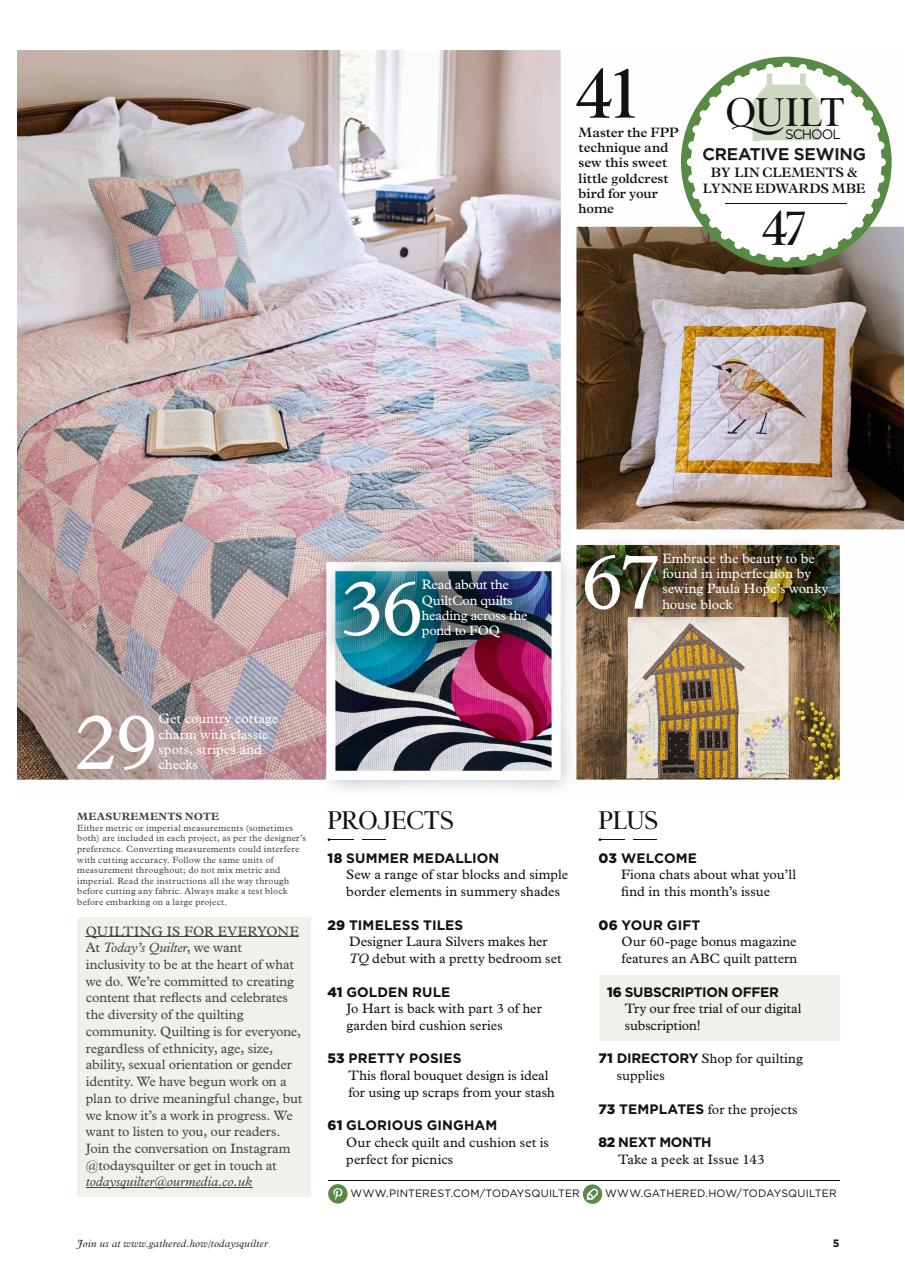 Today’s Quilter Preview Pages