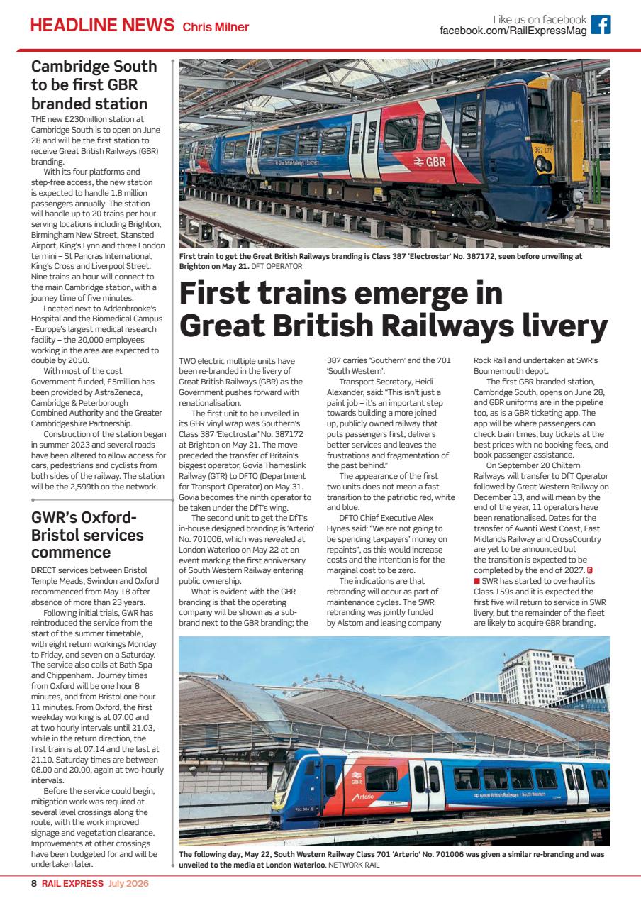 Rail Express Preview Pages