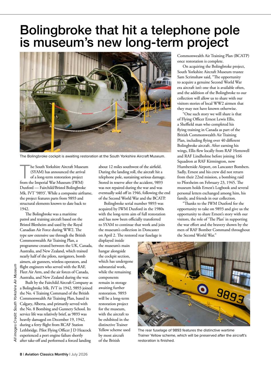 Aviation Classics Monthly Preview Pages