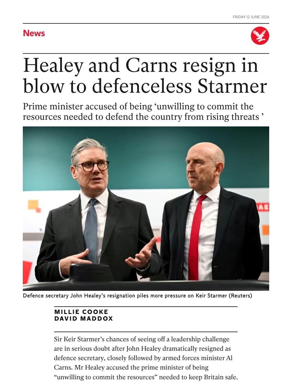 The Independent Daily Edition Newspaper Preview Pages