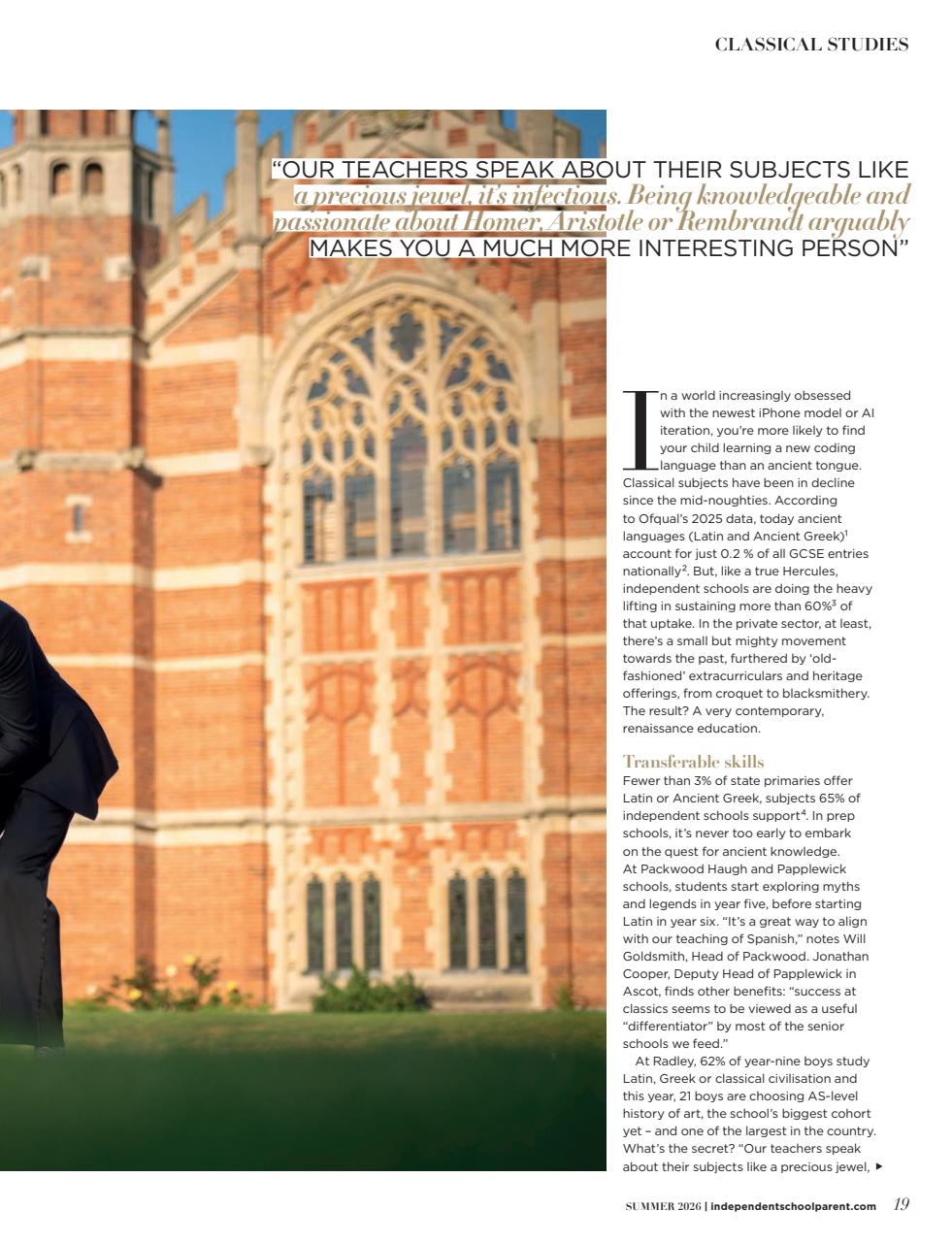 Independent School Parent Preview Pages
